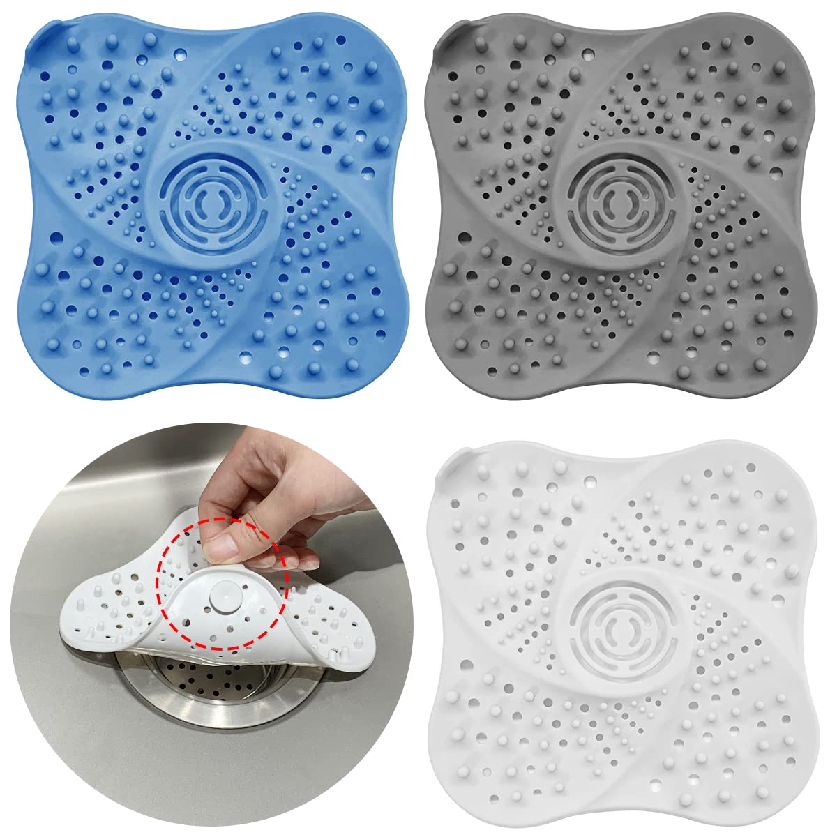 Drain Hair Catcher - 1-10Pcs Anti-blocking Hair Catcher Hair Stopper