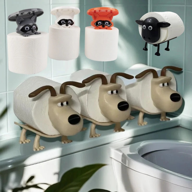 Home Bathroom Upgrades - Fun Dog Raccoon Sheep Toilet Paper