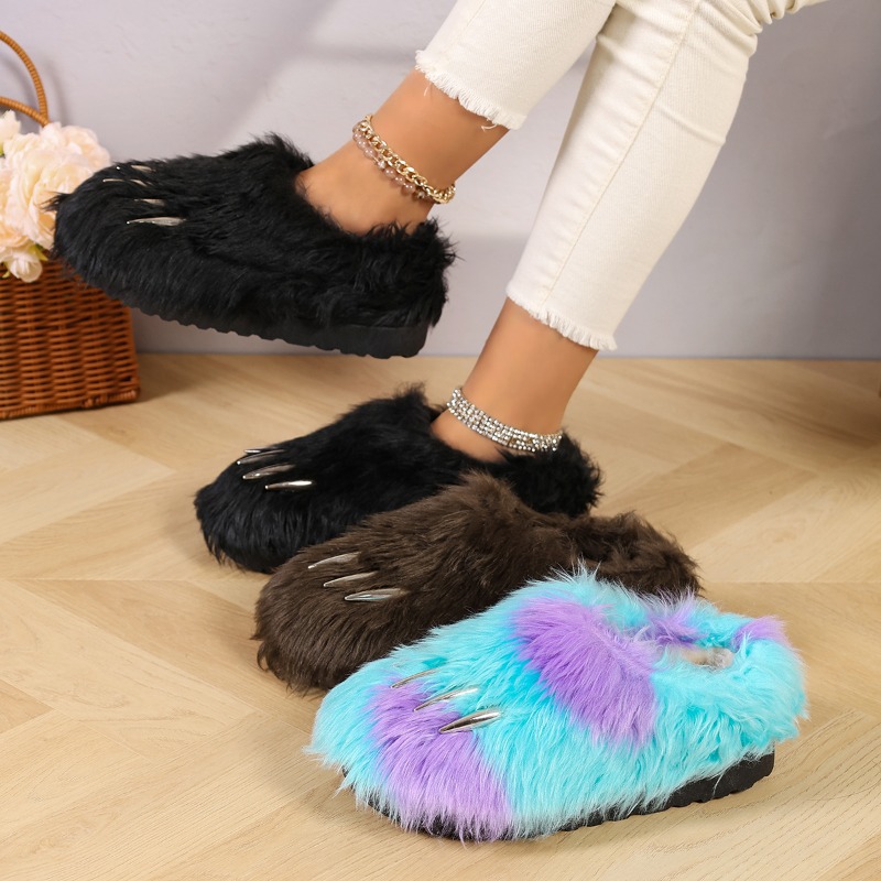 Trendy Animal Claw Plush Slipp - Home Outside Bathroom recension och pris