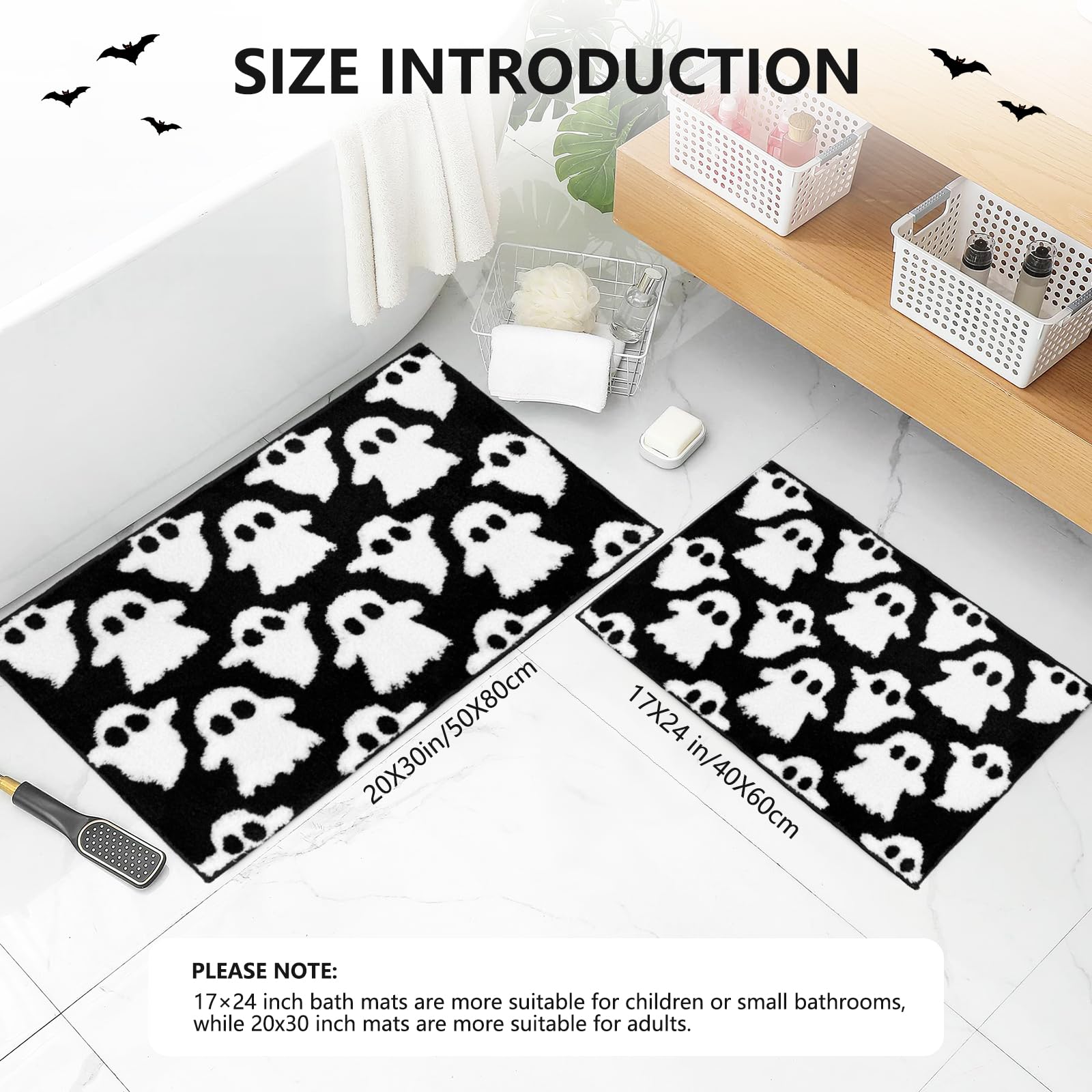 VIKAMA Halloween Ghost Bath Ma - Zara Home Bathroom Mat recension och pris
