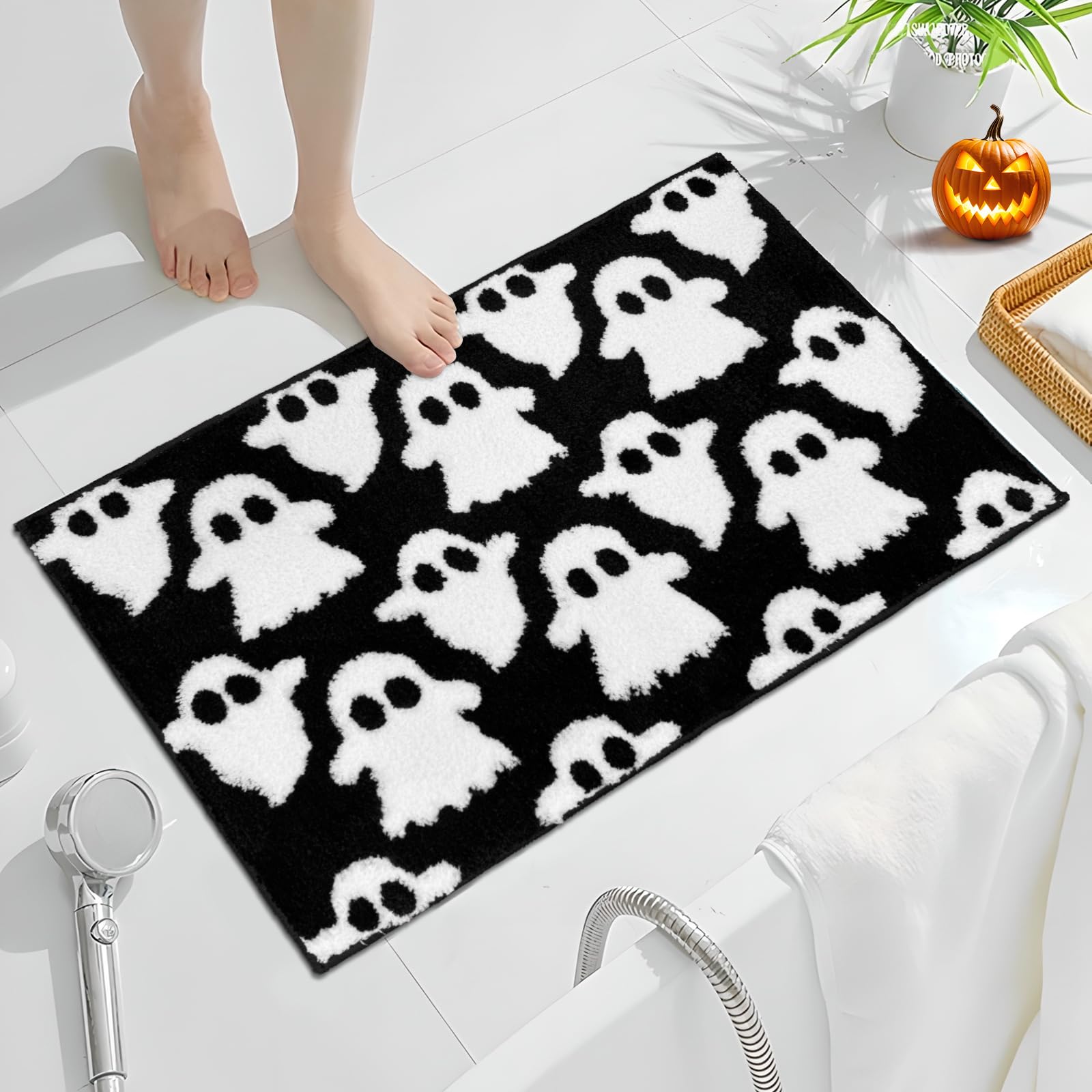VIKAMA Halloween Ghost Bath Ma - Zara Home Bathroom Mat recension och pris