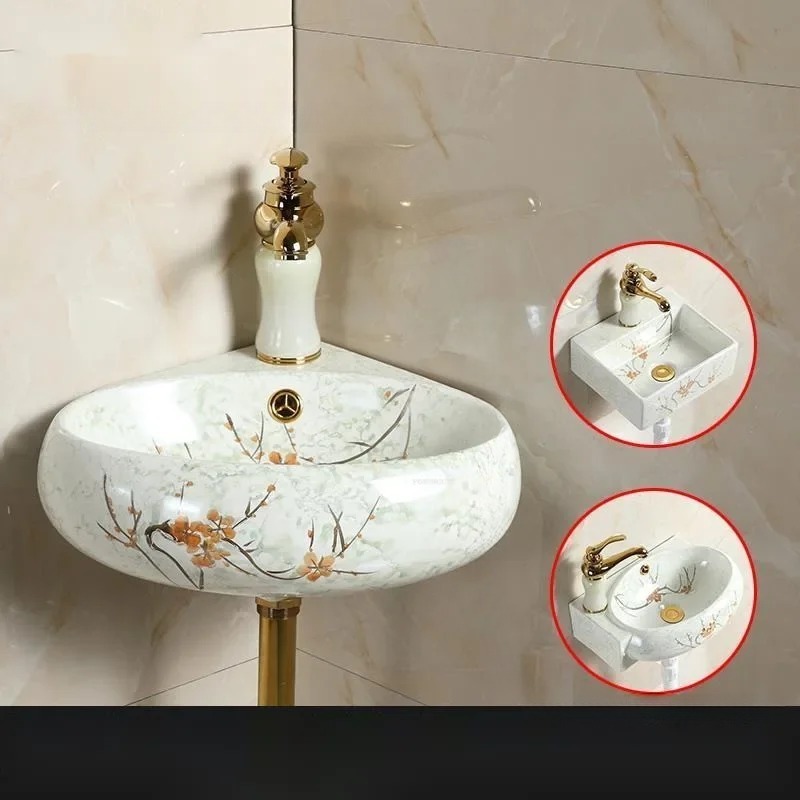 & Ceramic Corner Triangle Wall - Home Bathroom Wash Basin recension och pris
