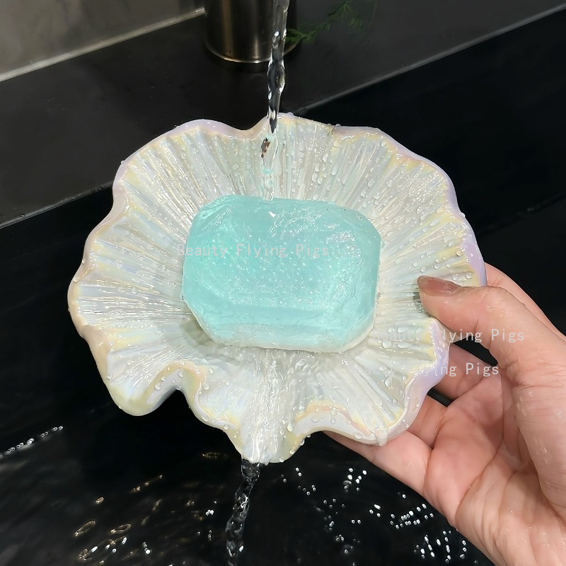 1PC Irregular Lotus Leaf Ceram - Home Bathroom Key recension och pris