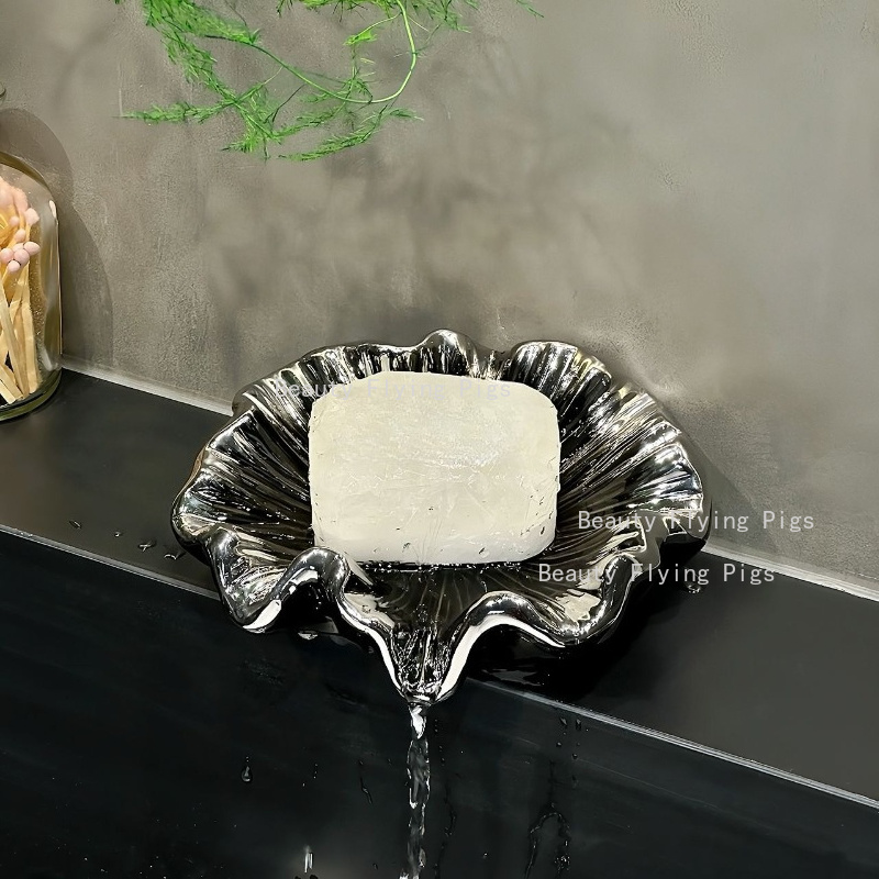 1PC Irregular Lotus Leaf Ceram - Home Bathroom Key recension och pris