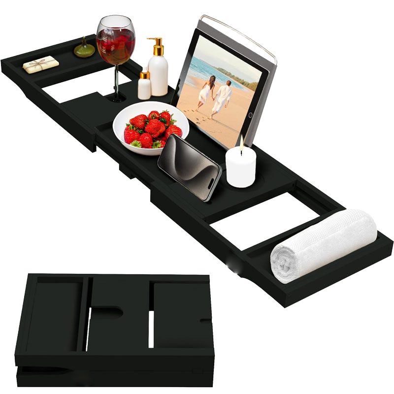 Adjustable Bamboo Bathtub Tray - Bath Caddy Tray recension och pris