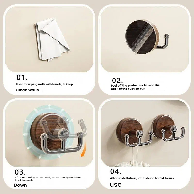 Home Storage Wood Grain Suctio - Home Bathroom Key recension och pris