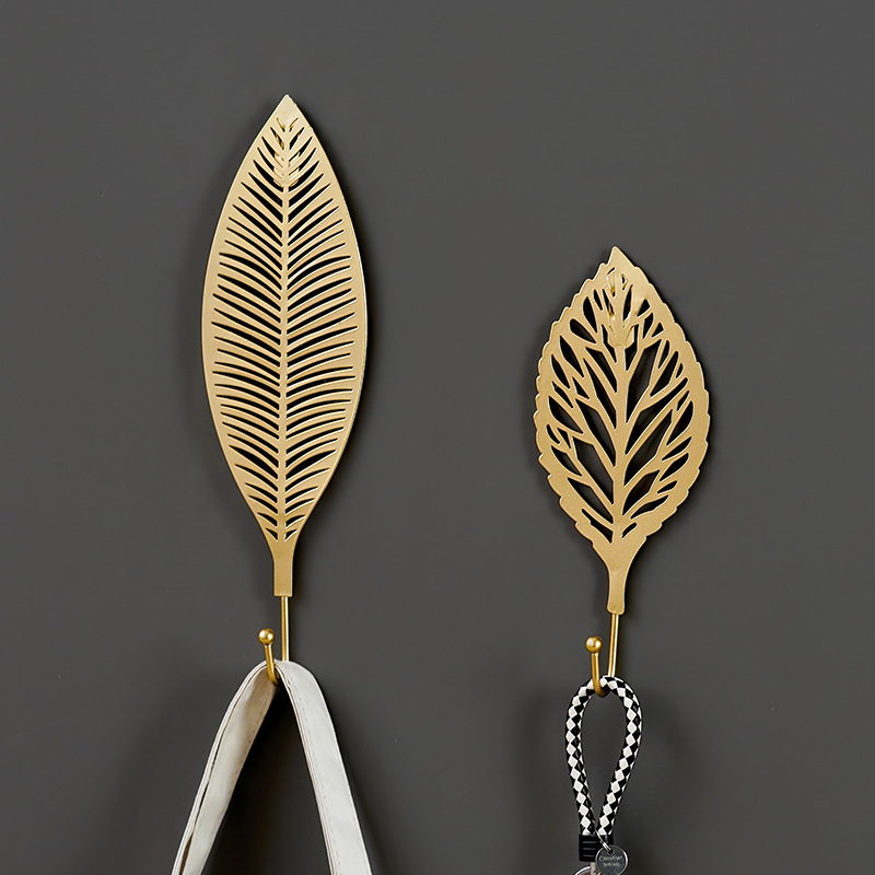 Nordic Wrought Iron Leaf Hook  - Home Bathroom Key recension och pris