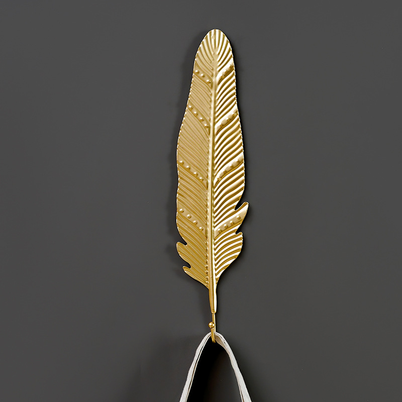 Nordic Wrought Iron Leaf Hook  - Home Bathroom Key recension och pris