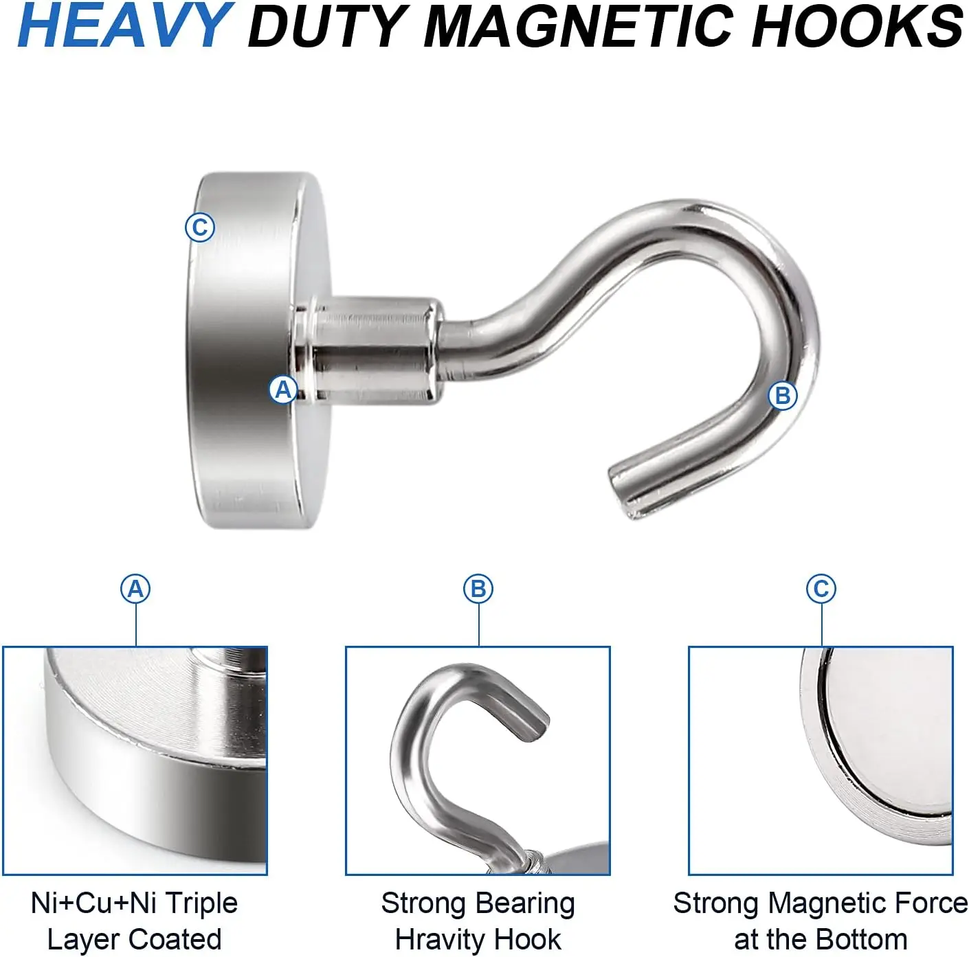 1-80PCS Strong Magnetic Hooks  - Home Bathroom Key recension och pris