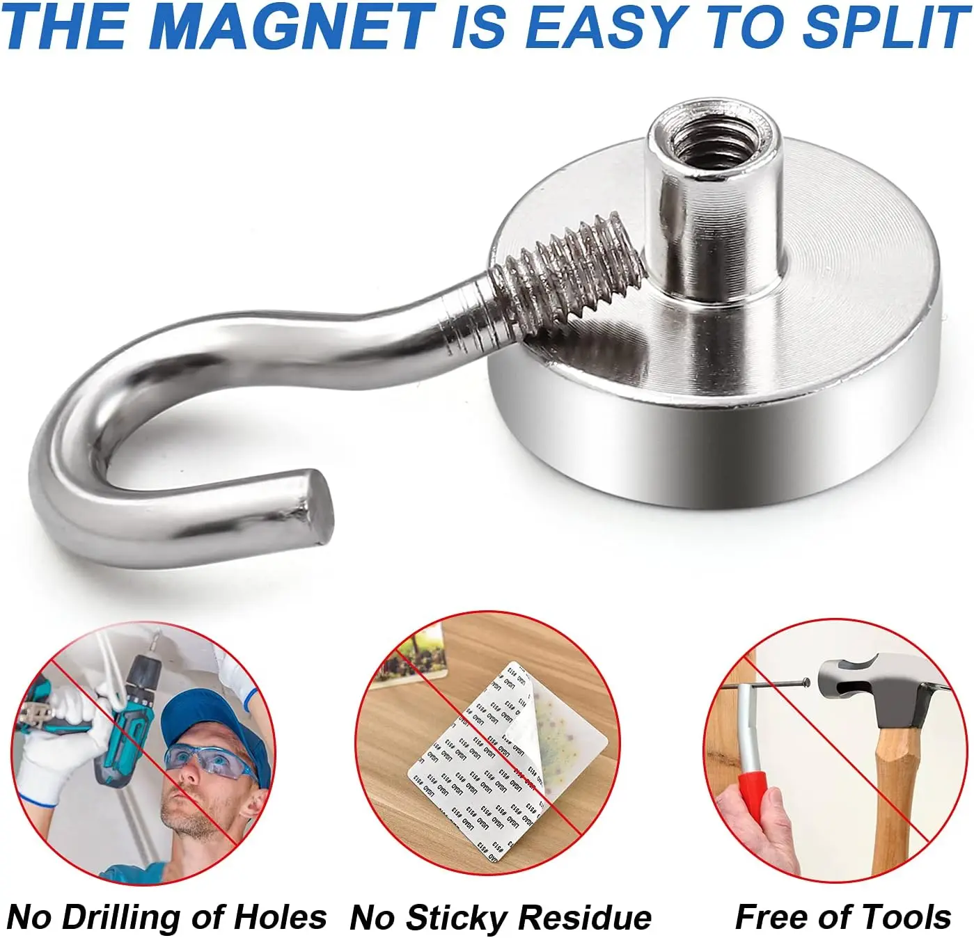 1-80PCS Strong Magnetic Hooks  - Home Bathroom Key recension och pris