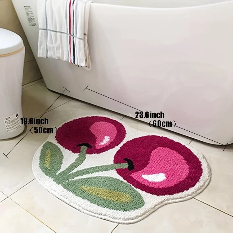 Cute Cherry Bath Mat, Absorben - Zara Home Bathroom Mat recension och pris