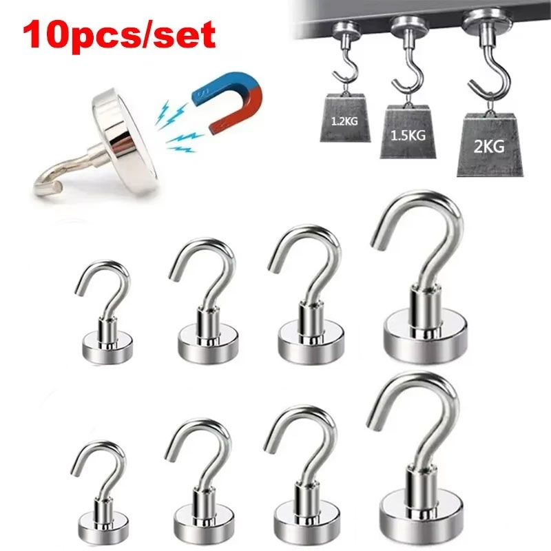10PCS Strong Magnet Hooks Mult - Home Bathroom Key recension och pris