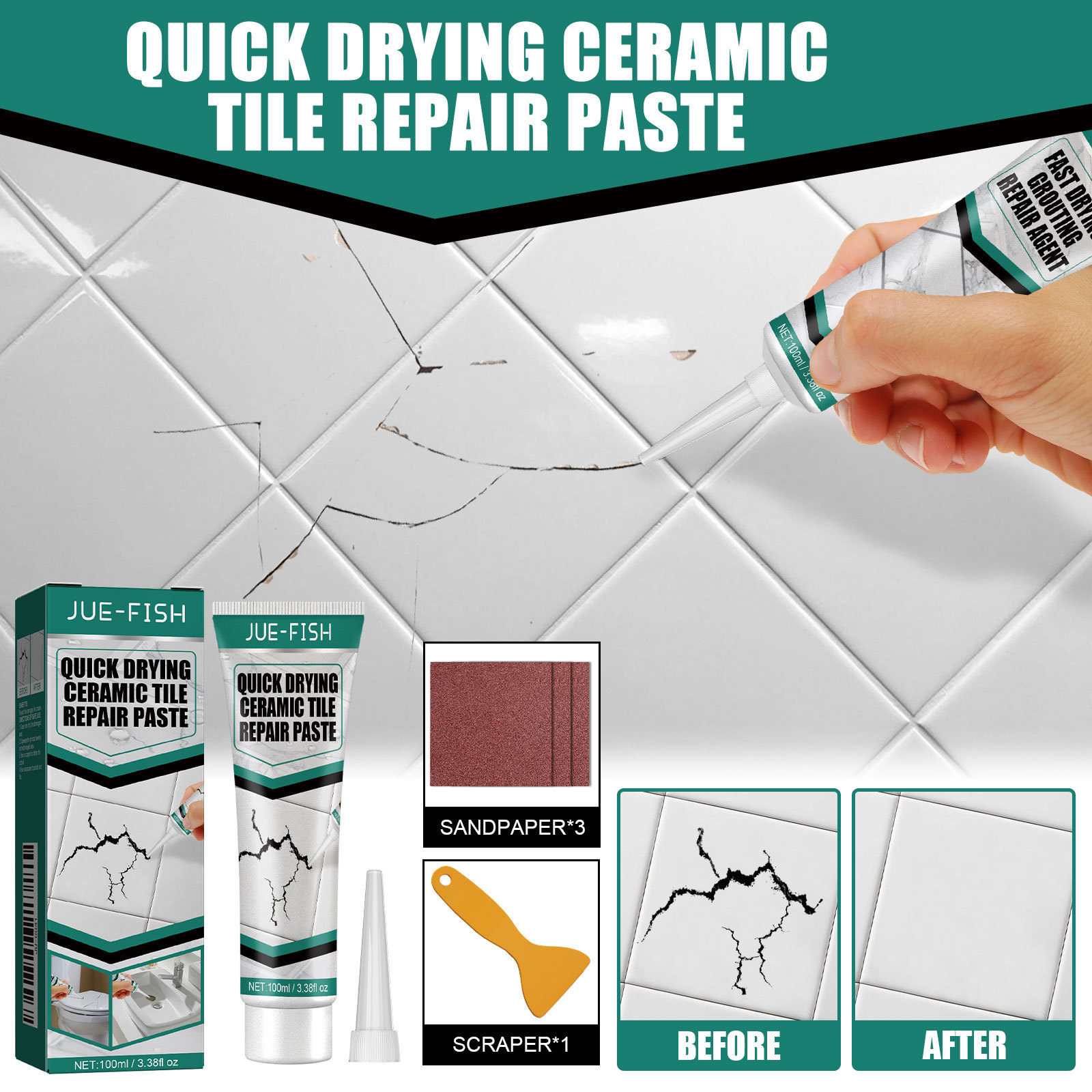 Tile Filler Waterproof Tile Re - Bathroom Home Improvement recension och pris