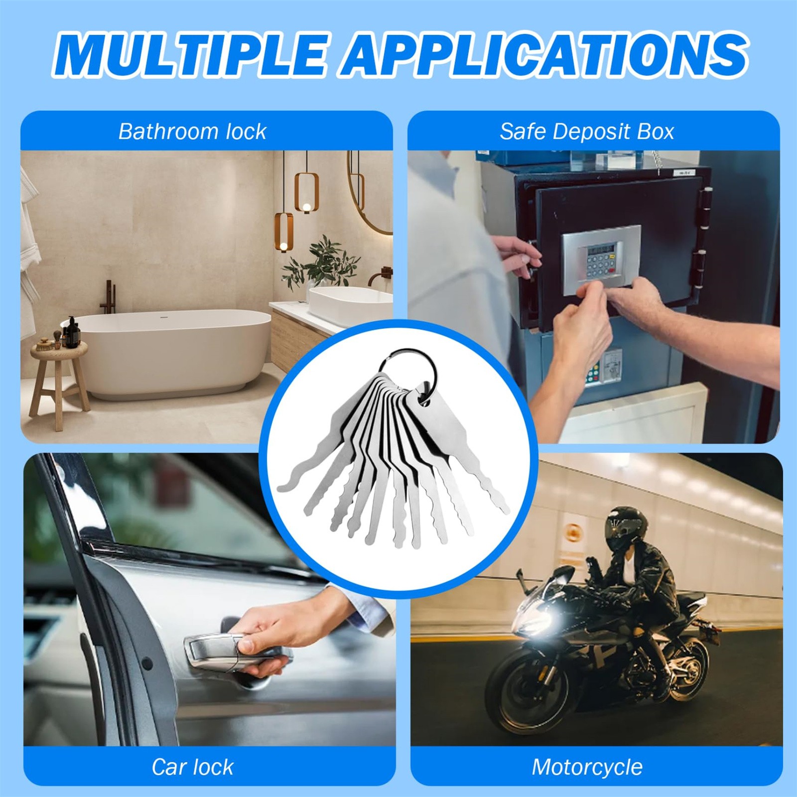 10pcs/Lot Uncut Key Blanks Loc - Home Bathroom Key recension och pris