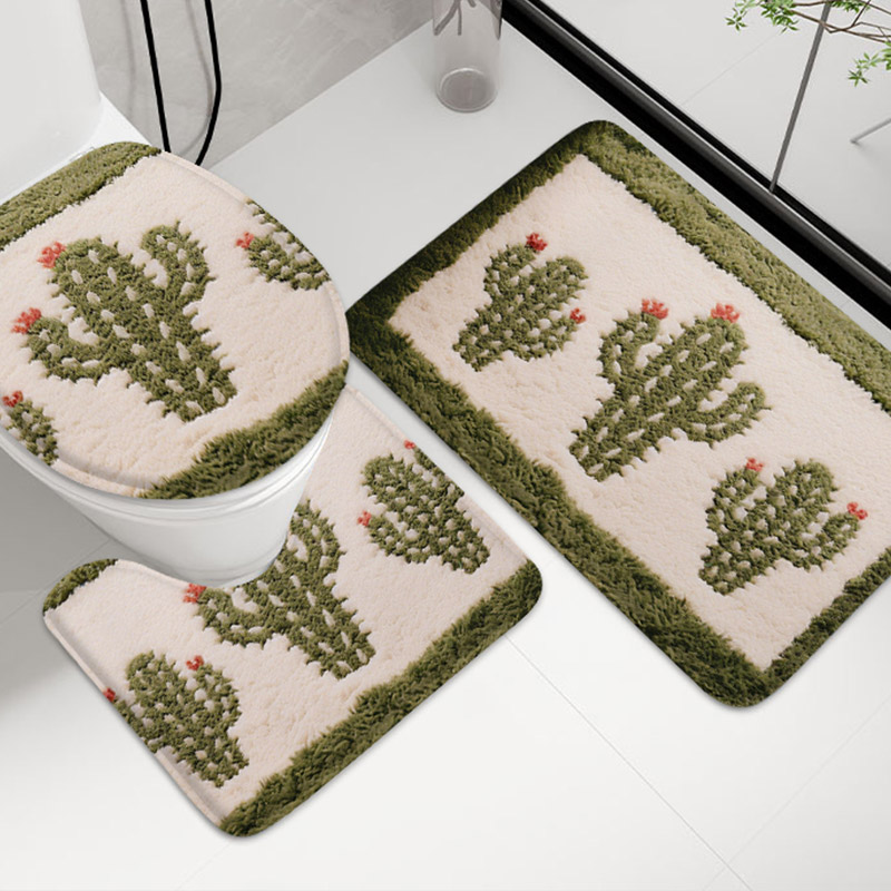 3pcs Plant Flower Bathroom Flo - Zara Home Bathroom Mat recension och pris