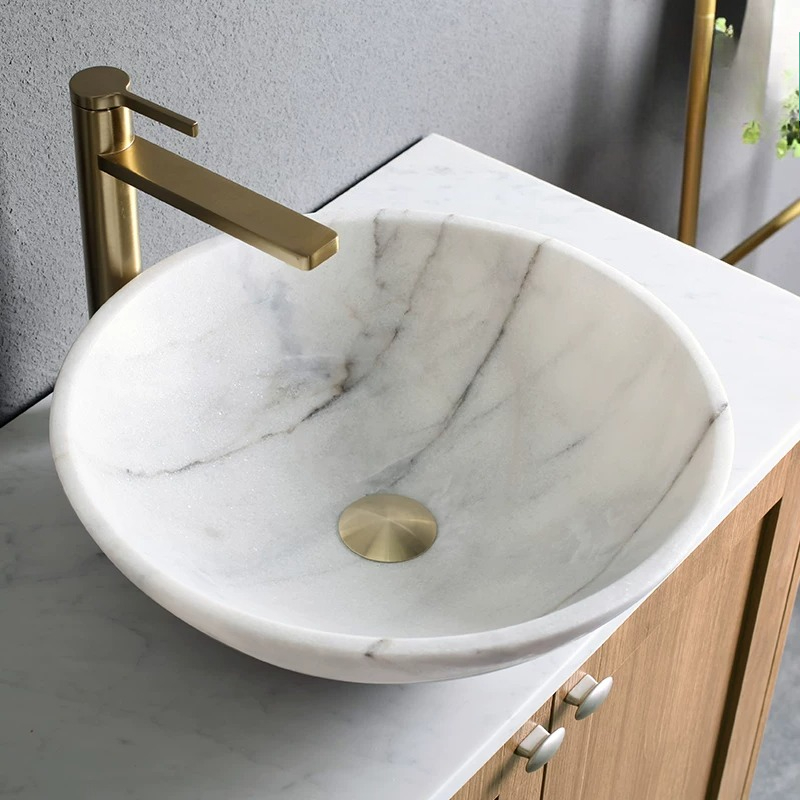Natural Marble Countertop Basi - Home Bathroom Wash Basin recension och pris