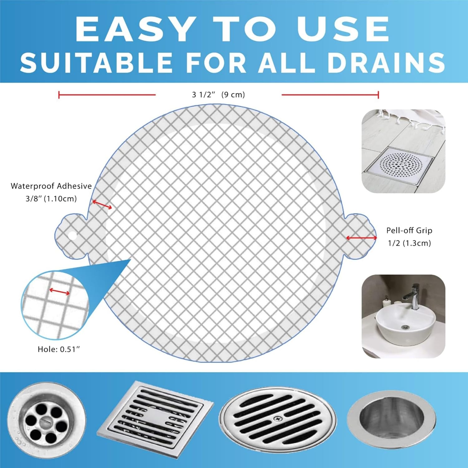 35 Pack Disposable Shower Drai - Drain Hair Catcher recension och pris