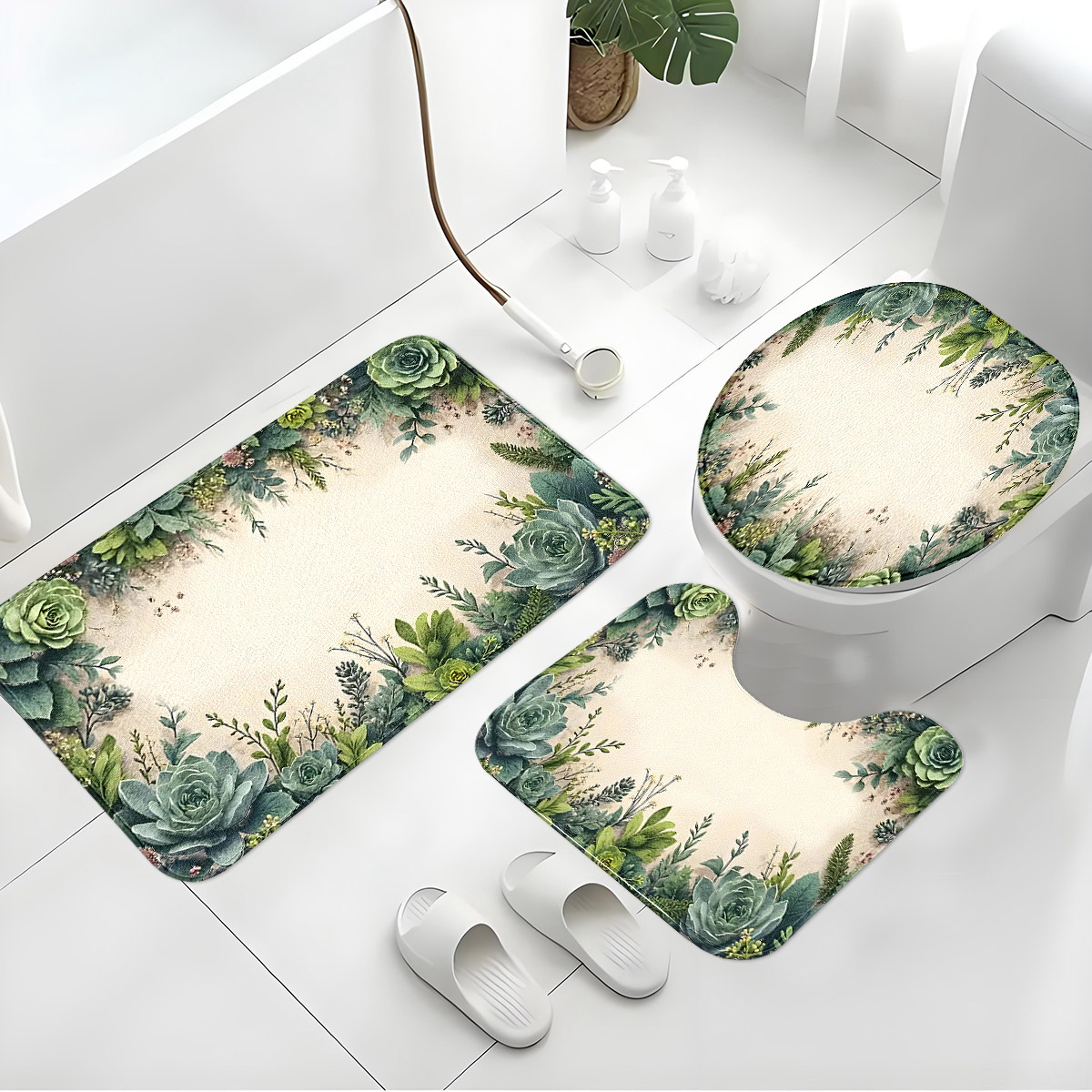 Retro Succulent Bathroom Three - Zara Home Bathroom Mat recension och pris