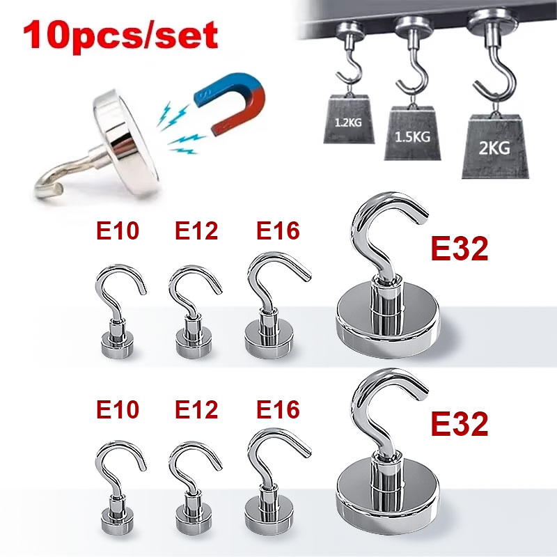10PCS Strong Magnet Hooks Mult - Home Bathroom Key recension och pris