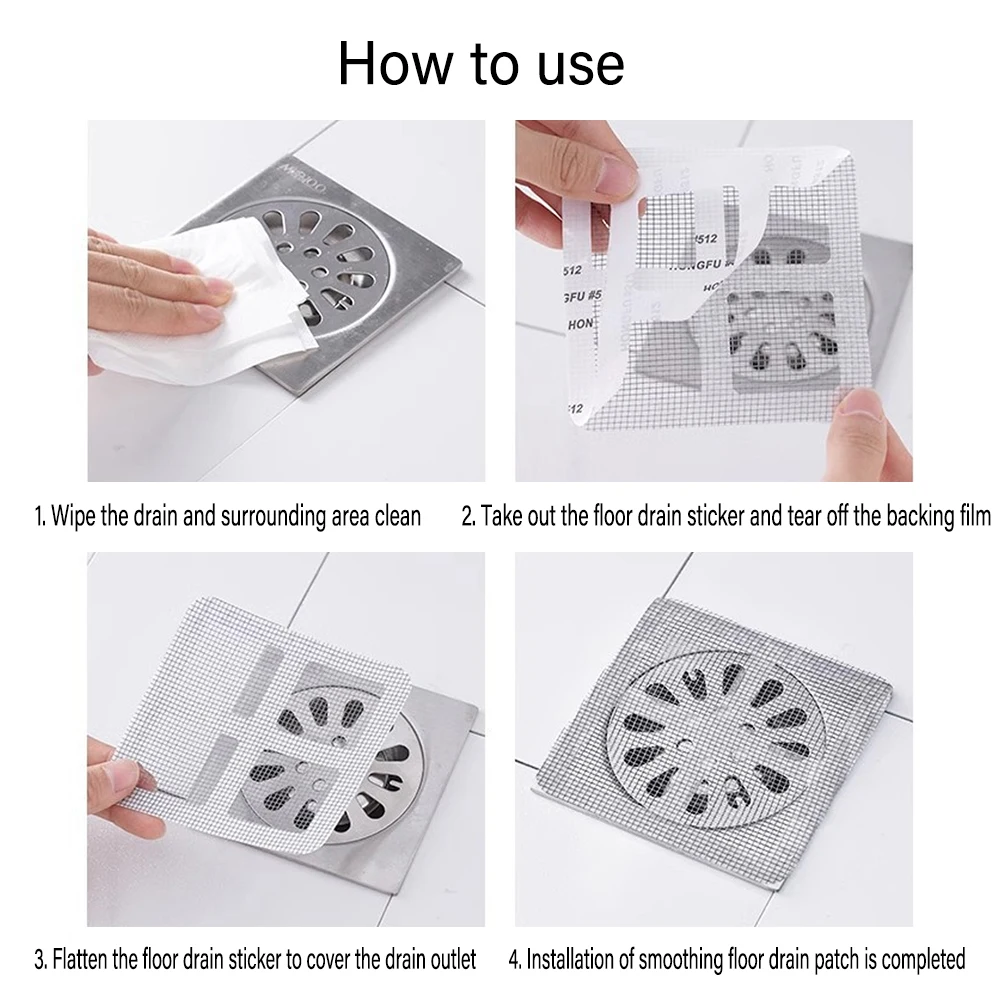 10pcs Disposable Bathroom Floo - Drain Hair Catcher recension och pris