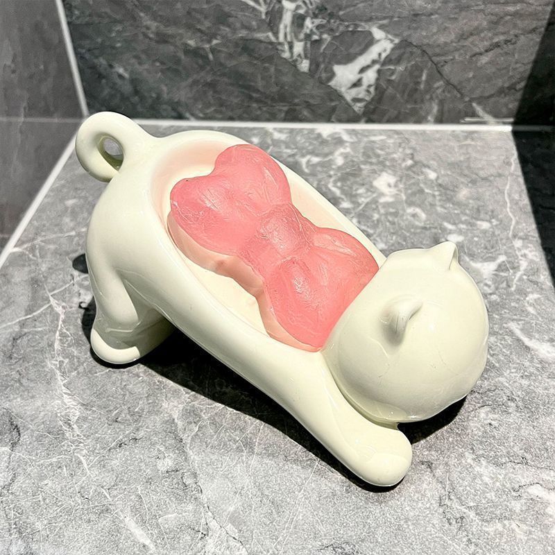 Cute Cat Drain Soap Holder Con - Bathroom Home Improvement recension och pris