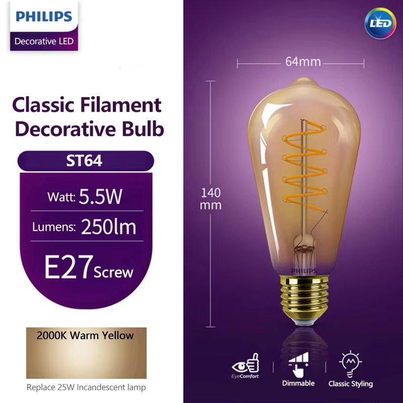 Philips Soft Amber 2000K LED D - Philips Bulb Led Classic recension och pris