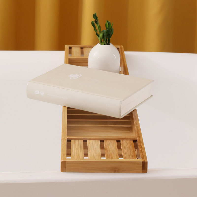 1PC Bamboo Extension Antiskid  - Bath Caddy Tray recension och pris