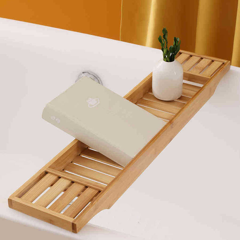 1PC Bamboo Extension Antiskid  - Bath Caddy Tray recension och pris